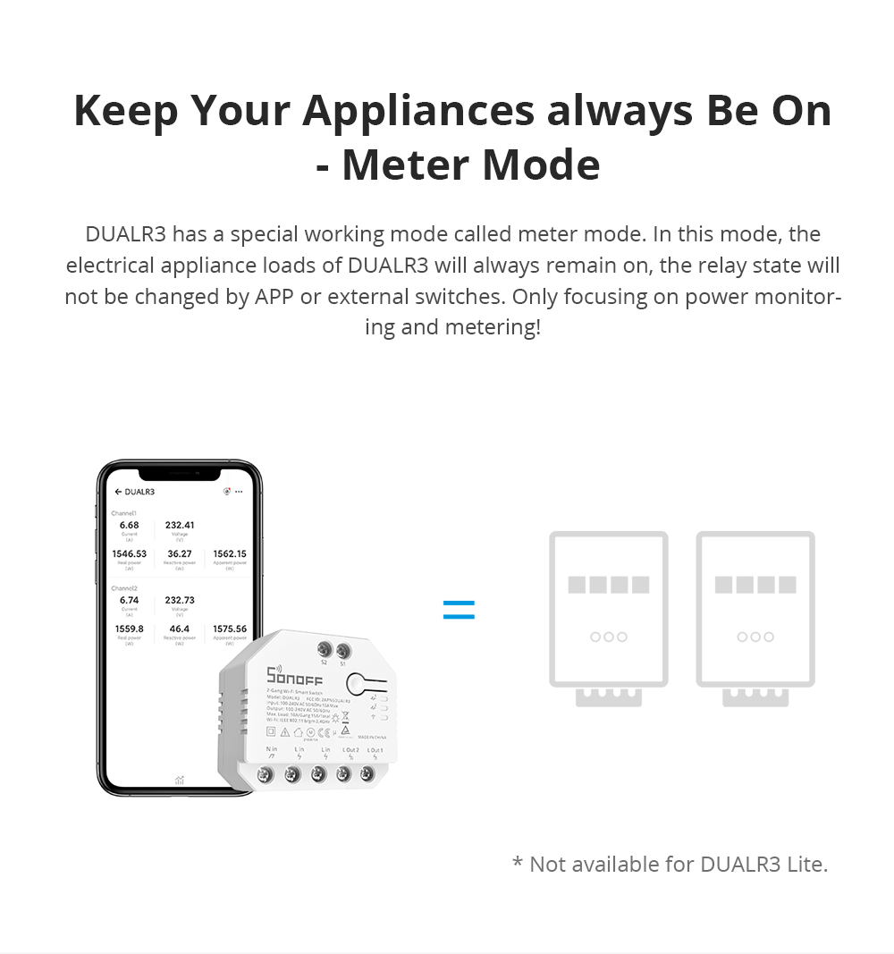 SONOFF DUAL R3 - 230V 2 Gang Wi-Fi Smart Switch - Image 8