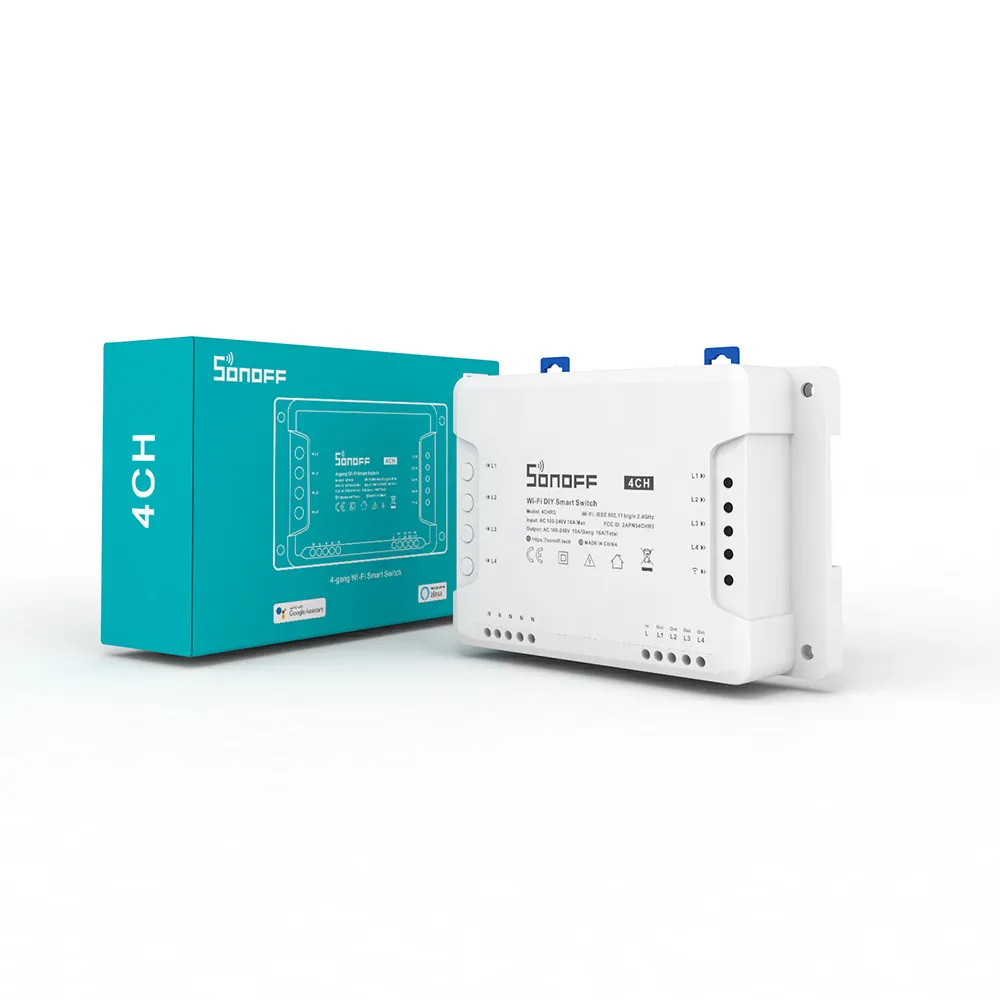 SONOFF 4CH R3 WiFi Smart Switch | 4-Gang, 230V, Alexa & Google Home