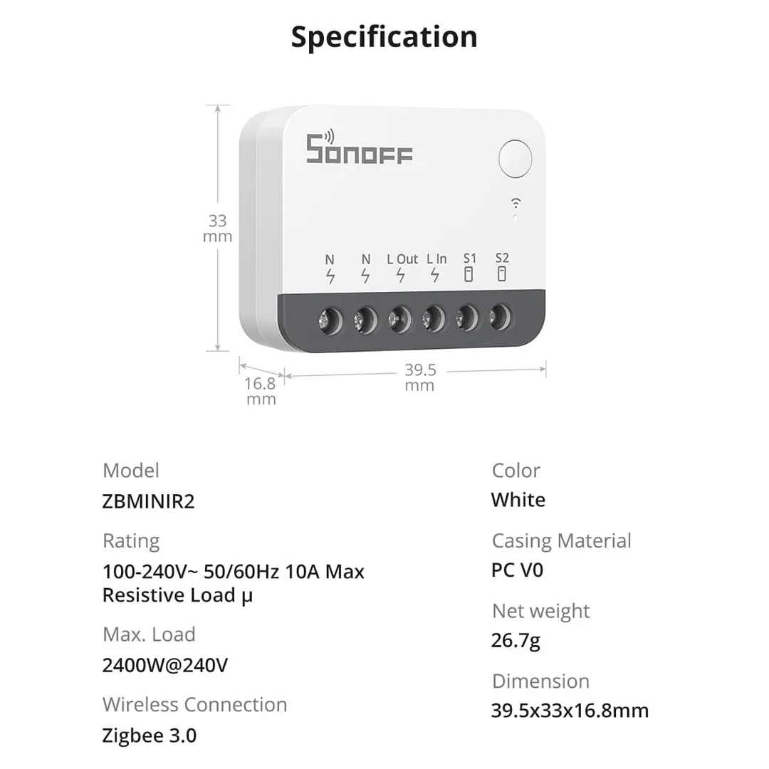 SONOFF ZBMINIR2 Extreme Zigbee Smart Switch | Zigbee Bridge-Hub Required - Image 22