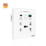 Ledgebit Smart Wi-Fi Wall Socket – 13A Outlet with USB-C & USB-A (White) - Image 3