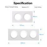 SONOFF Fusion Series Orb 2 Gang Wall Switch Frame | EF2G - Image 6