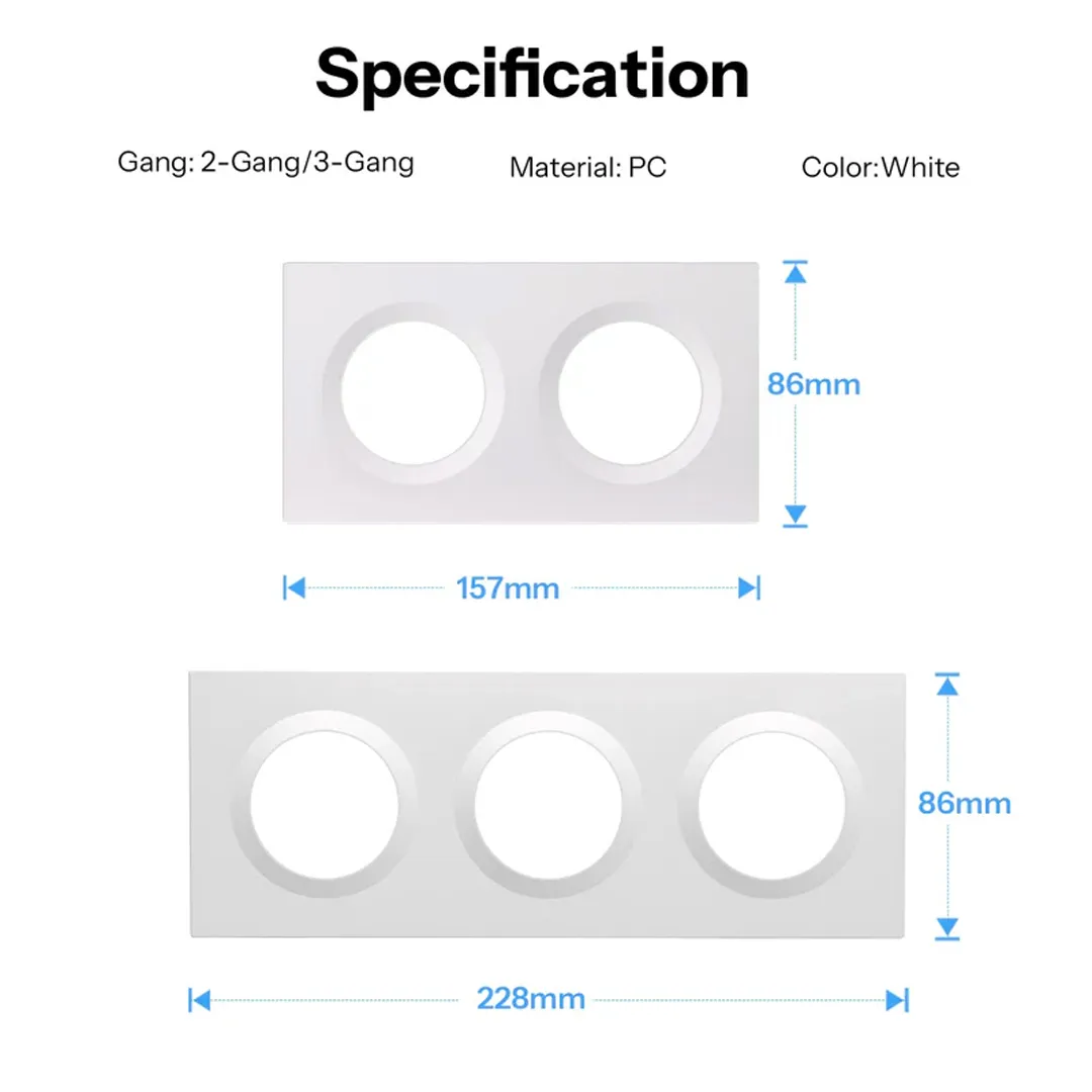 SONOFF Fusion Series Orb 2 Gang Wall Switch Frame | EF2G - Image 6