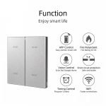 Ledgebit Zigbee Smart Wall Switch – 4 Gang | Zigbee Bridge-Hub Required (Grey) - Image 4