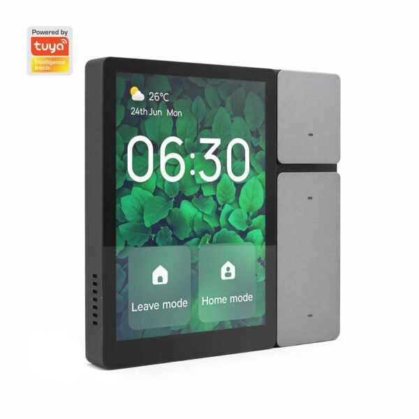 Ledgebit 3.5" Multi-Function Smart Touch Panel with 3-Gang Smart Switch, Bluetooth SigMesh Gateway, Built-in IR Remote - Wi-Fi