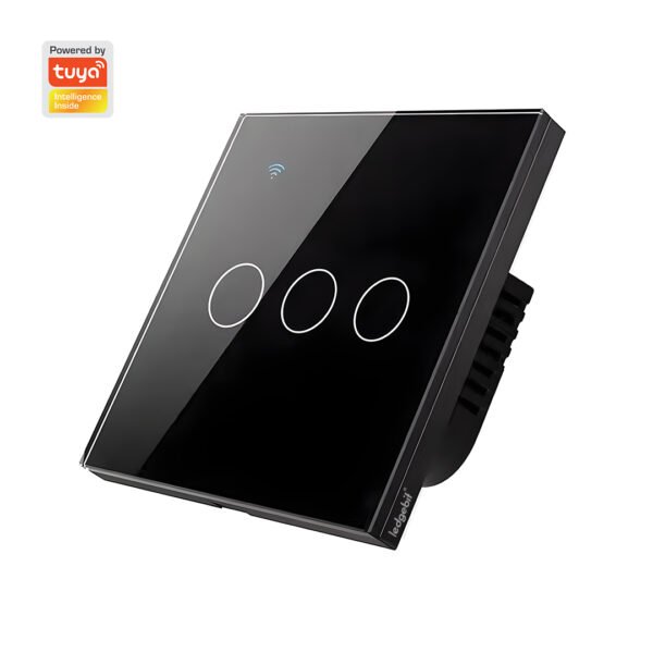 Ledgebit Smart Touch Light Switch – WiFi, 3 Gang (Black)