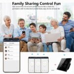 Ledgebit Smart Touch Light Switch – WiFi, 4 Gang (Black) - Image 6