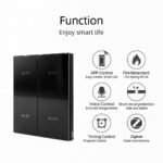 Ledgebit Zigbee Smart Wall Switch – 4 Gang | Zigbee Bridge-Hub Required (Jet Black) - Image 4