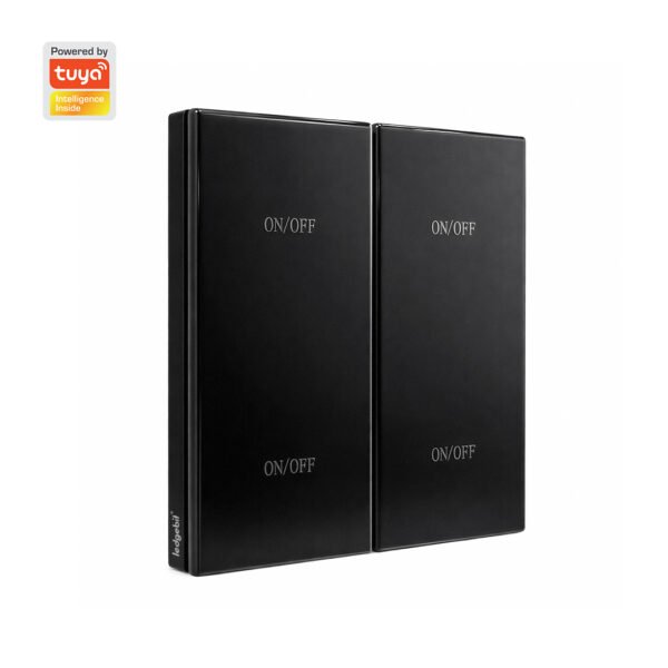 Ledgebit Zigbee Smart Wall Switch – 4 Gang | Zigbee Bridge-Hub Required (Jet Black)