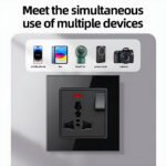 Ledgebit Non-Smart Wall Socket – 10A Outlet (Black) - Image 4